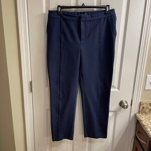 TALL / LONG Eloquii Ultimate Stretch Slim Leg Pant, Navy Blue, Size 16 Long